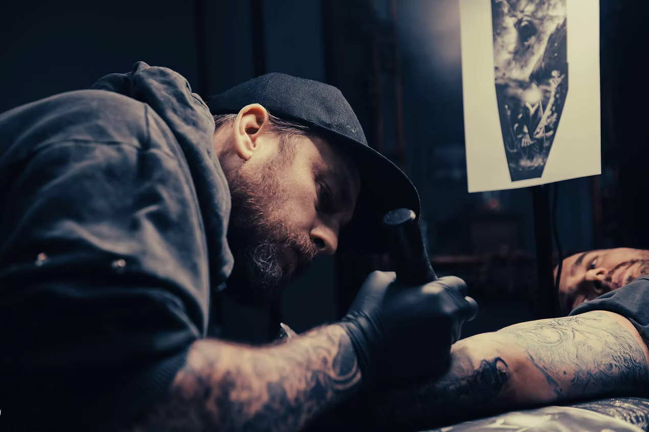 One-on-one realism tattoo session with Netflix in the background, Sheffield