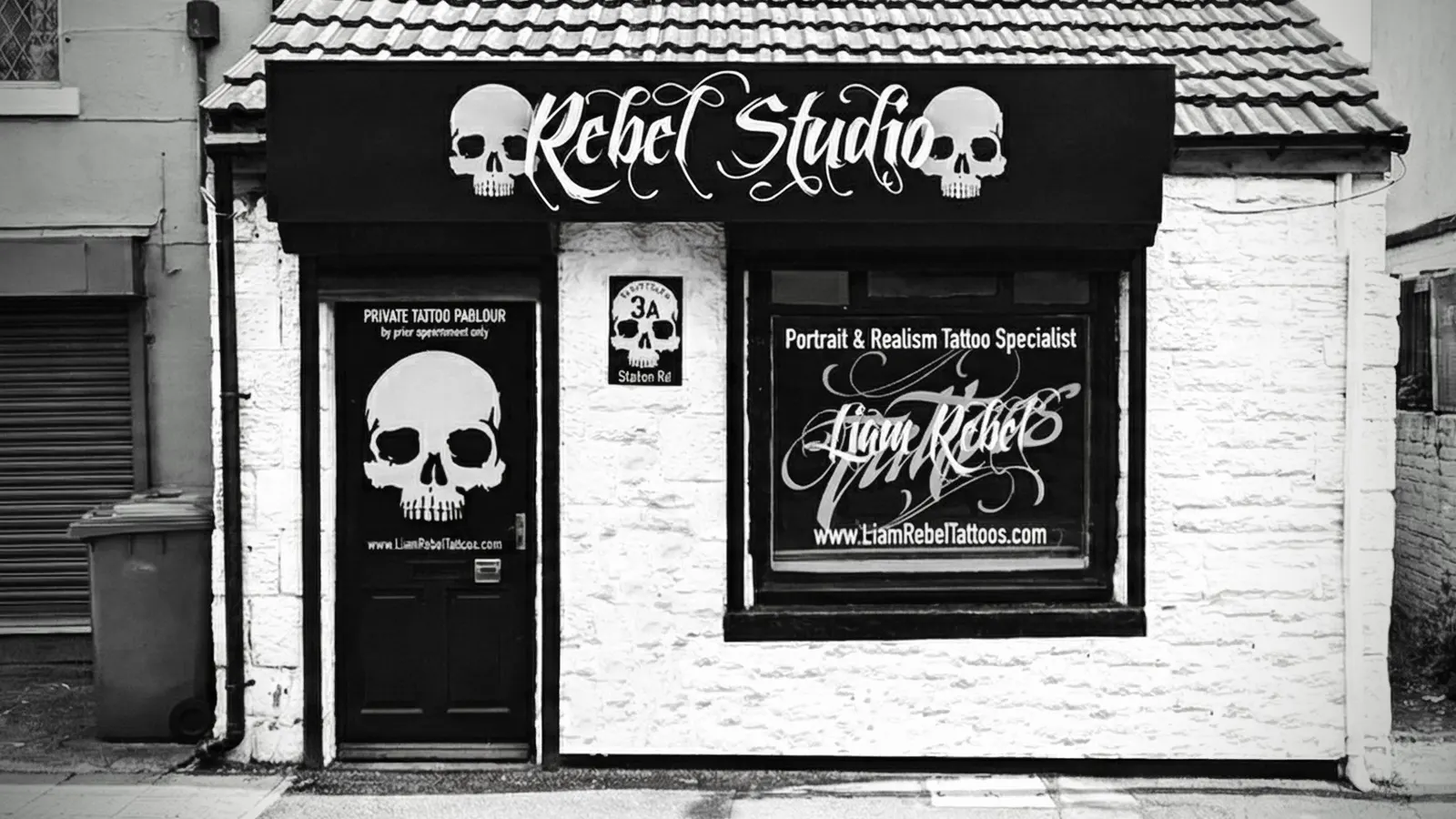 The Rebel Studio shopfront at 3A Station Road, Chapeltown, Sheffield